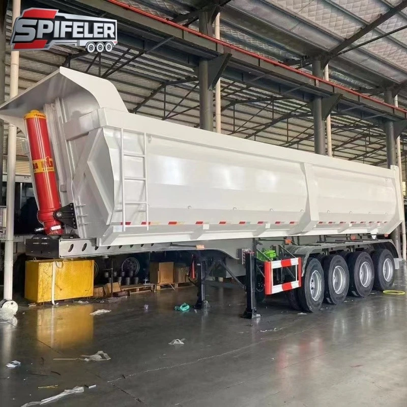 35CBM 4 Axle Semi Tipper Trailer suppliers